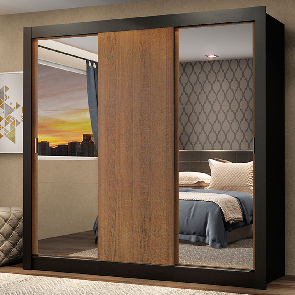 Closet Monaco 3 Puertas Corredizas 2 Espejos