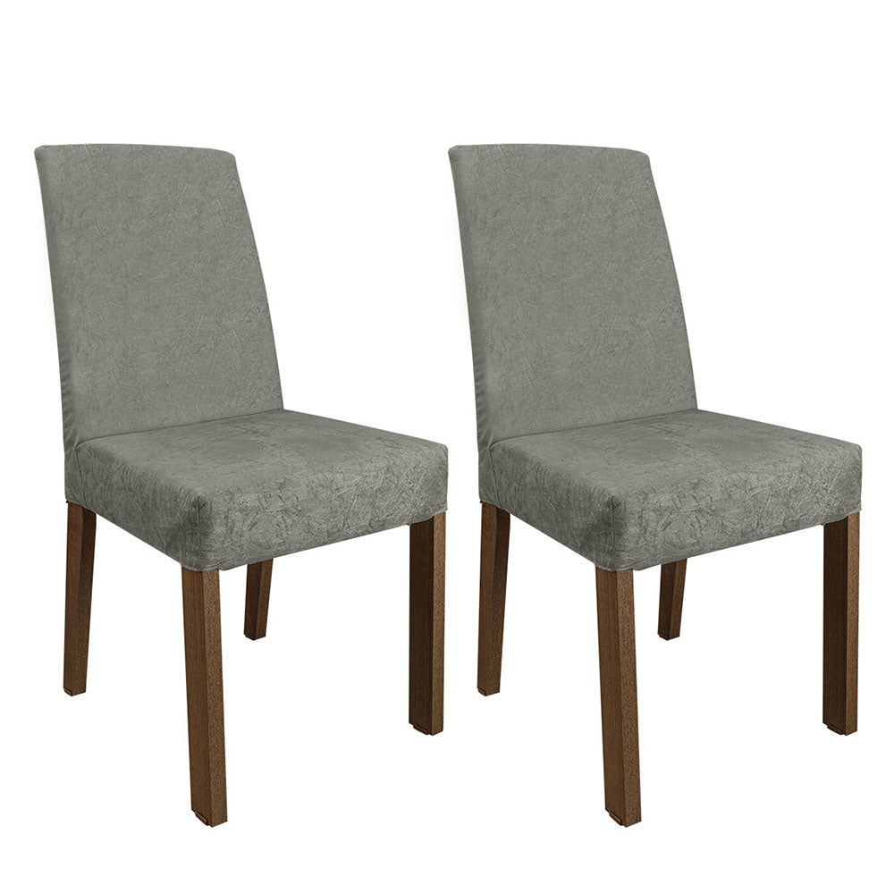 Kit 2 Sillas de Comedor Madesa 4255 Silver