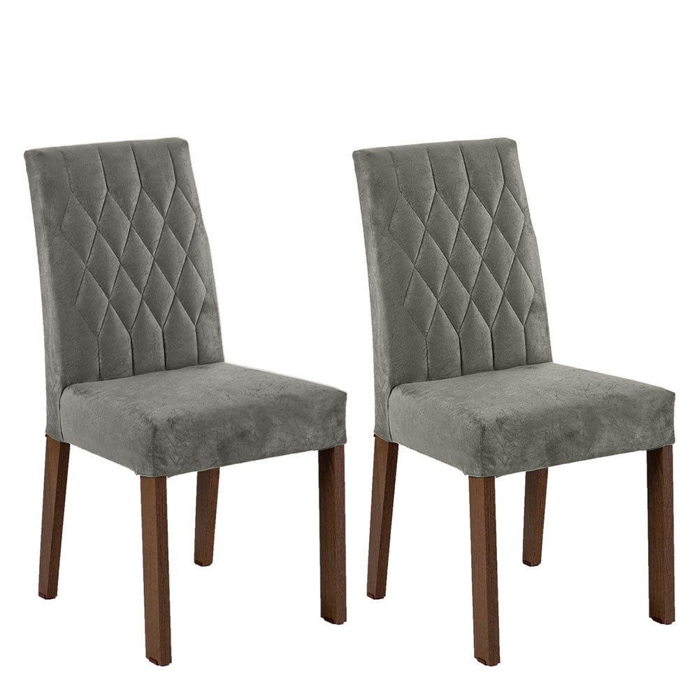 Kit 2 Sillas de Comedor Madesa 4256 Silver