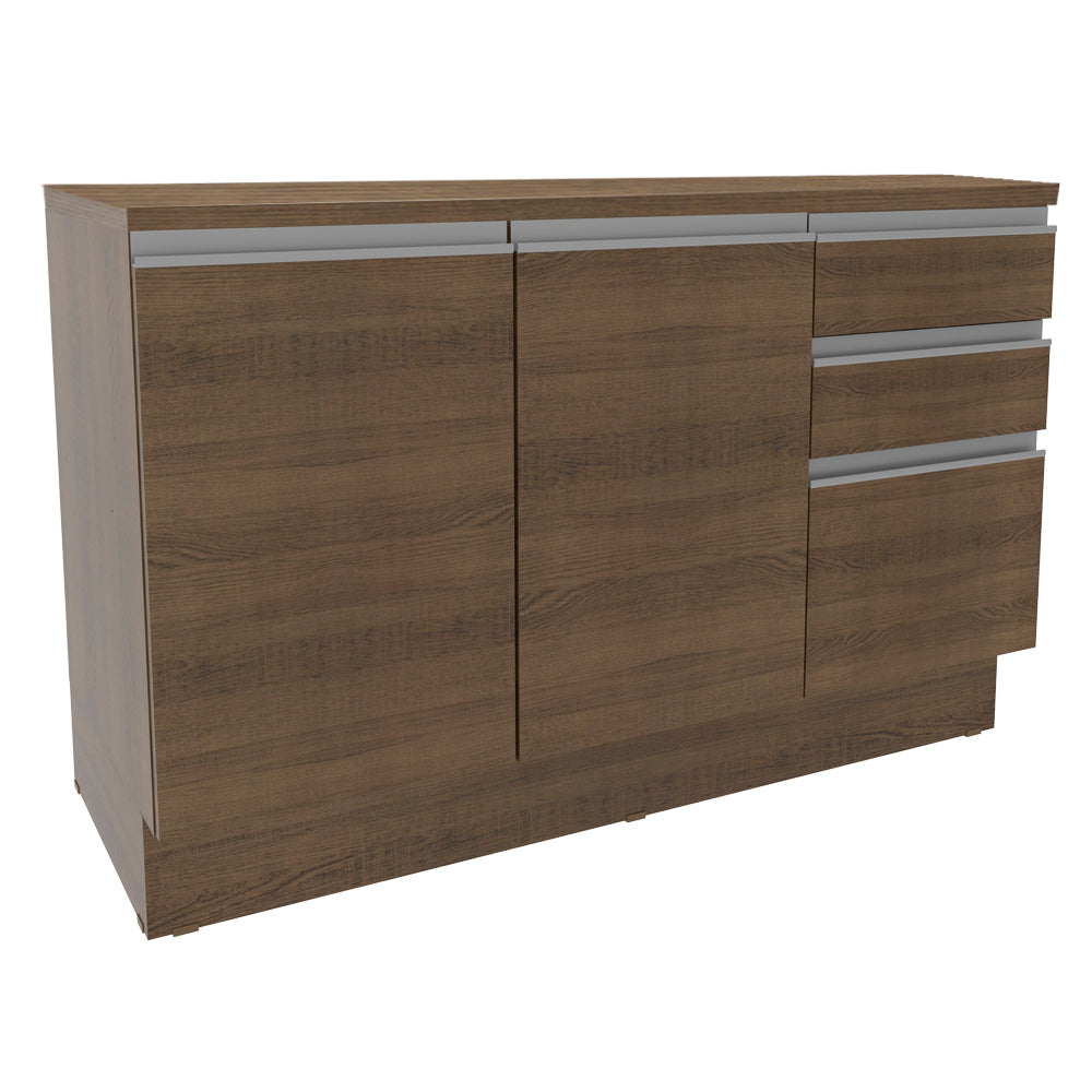 Mueble de Cocina Bajo Glamy 1.20 m 2 Puertas 3 Cajones con Encimera