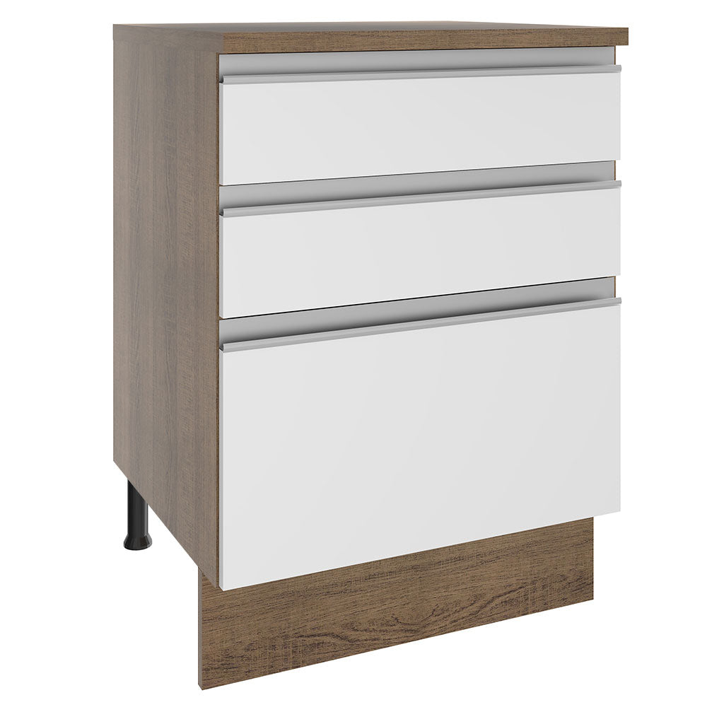 Mueble de Cocina Bajo Glamy 60 cm 3 Cajones