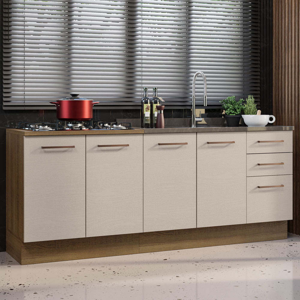 Kit 2 Muebles de Cocina Bajo Agata 2.00 Metros