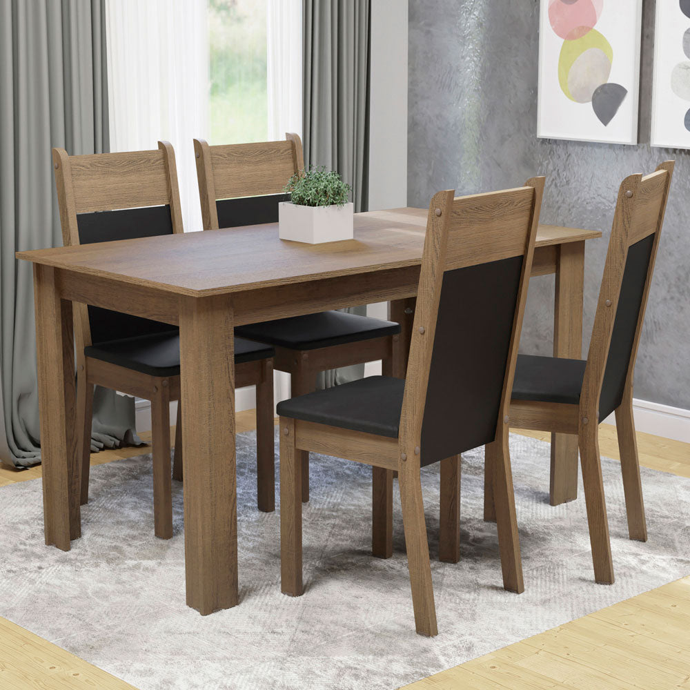 Juego de Comedor Ellen con 4 Sillas