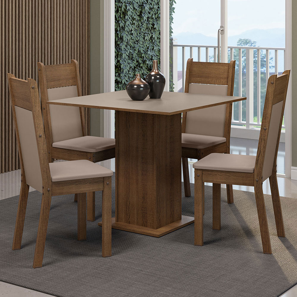 Juego de Comedor Claire con 4 Sillas
