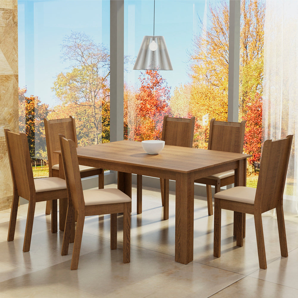Juego de Comedor Analu con 6 Sillas