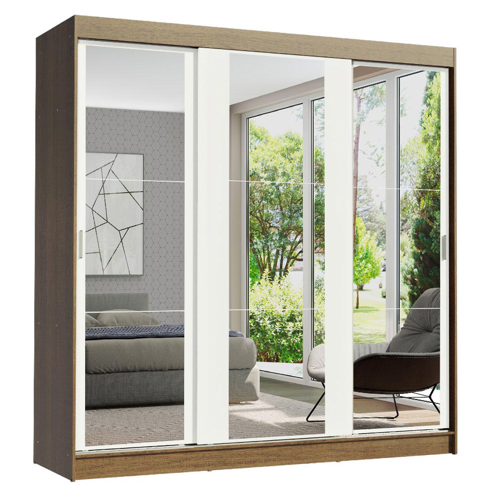 Closet Reno 3 Puertas Corredizas con Espejos