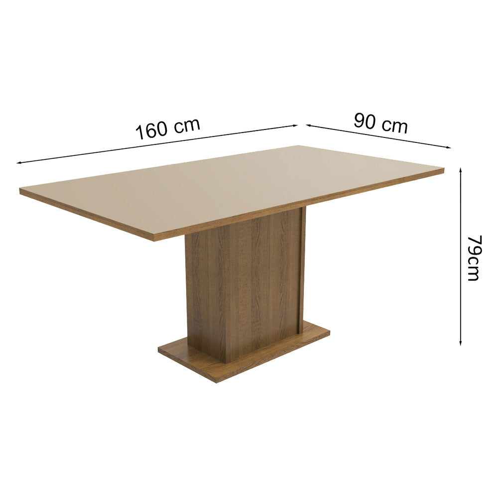 Mesa de Comedor Rectangular 6 Puestos