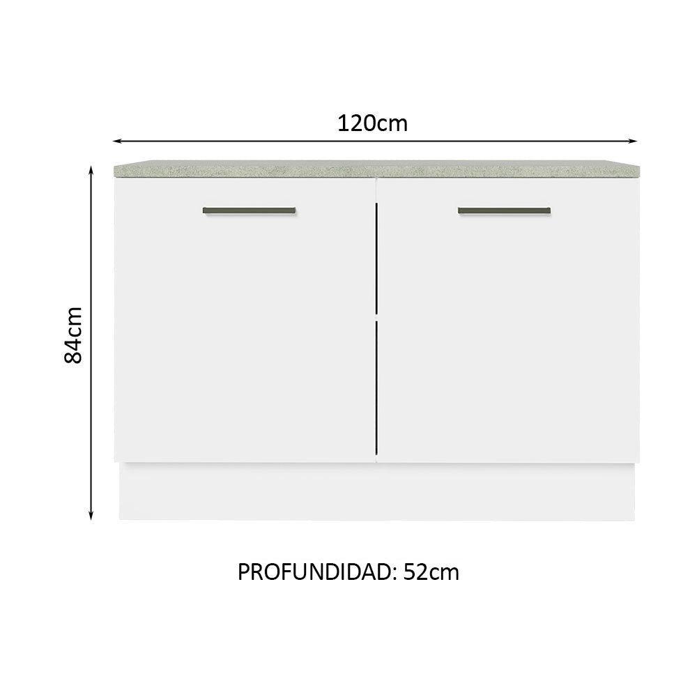 Mueble de Cocina Bajo Agata 1.20 m 2 Puertas con Encimera