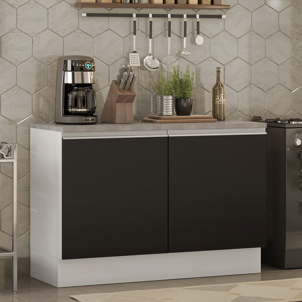 Mueble de Cocina Bajo Glamy 1.20 m 2 Puertas con Encimera