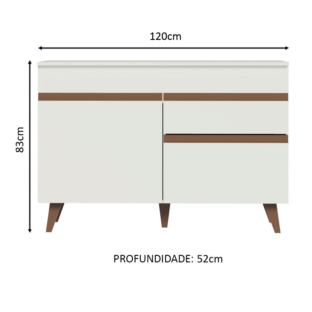 Mueble de Cocina Bajo Reims 1.20 m 2 Puertas 1 Cajón con Encimera