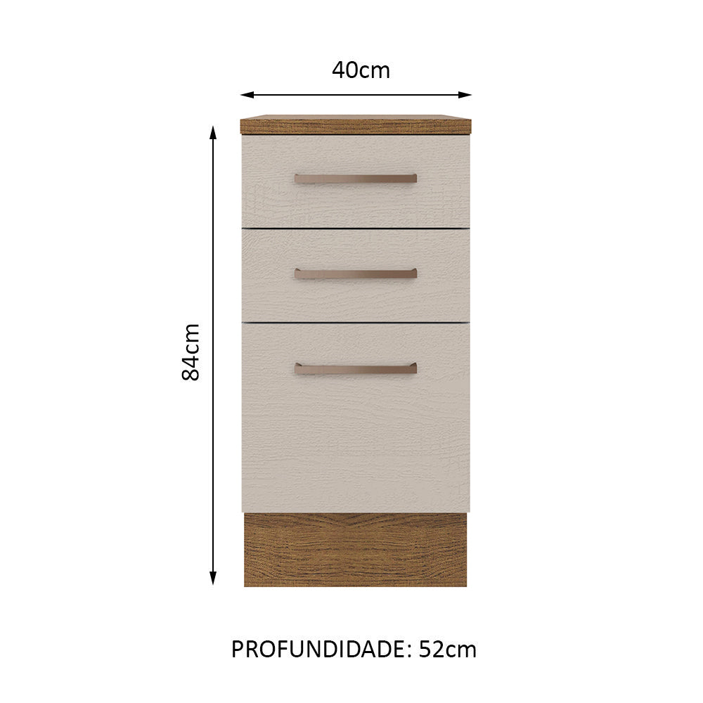 Mueble de Cocina Bajo Agata 40 cm 3 Cajones