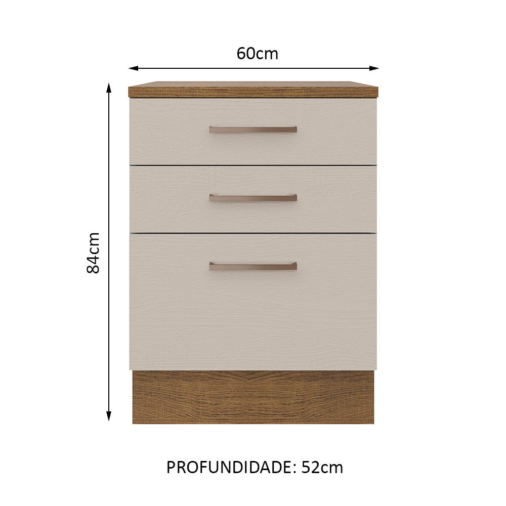 Mueble de Cocina Bajo Agata 60 cm 3 Cajones