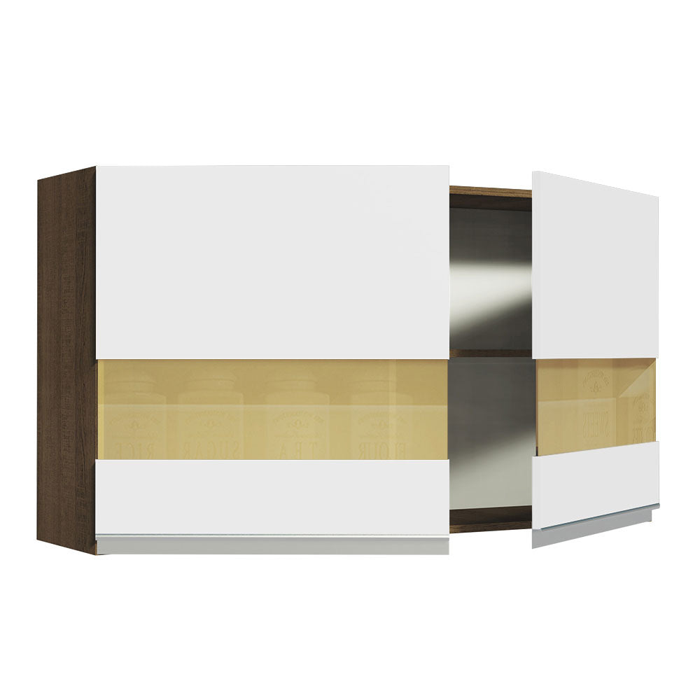 Mueble de Cocina Superior Glamy 1.20 m 2 Puertas con Cristal Reflex