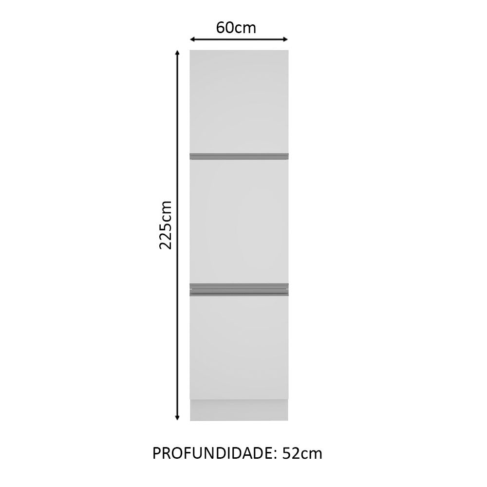 Mueble de Cocina Armario Vertical Glamy 3 Puertas