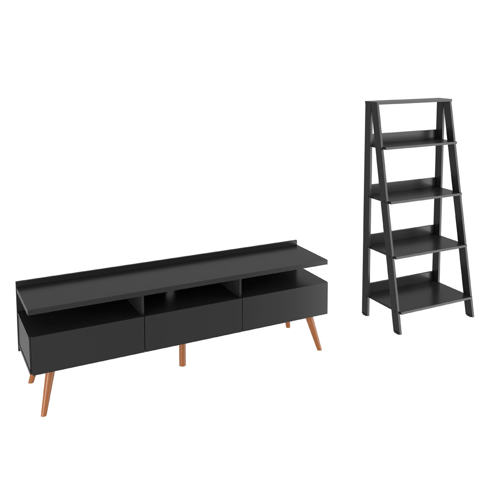 Centro de Entretenimiento para TV Londres + Mueble Estante Librero