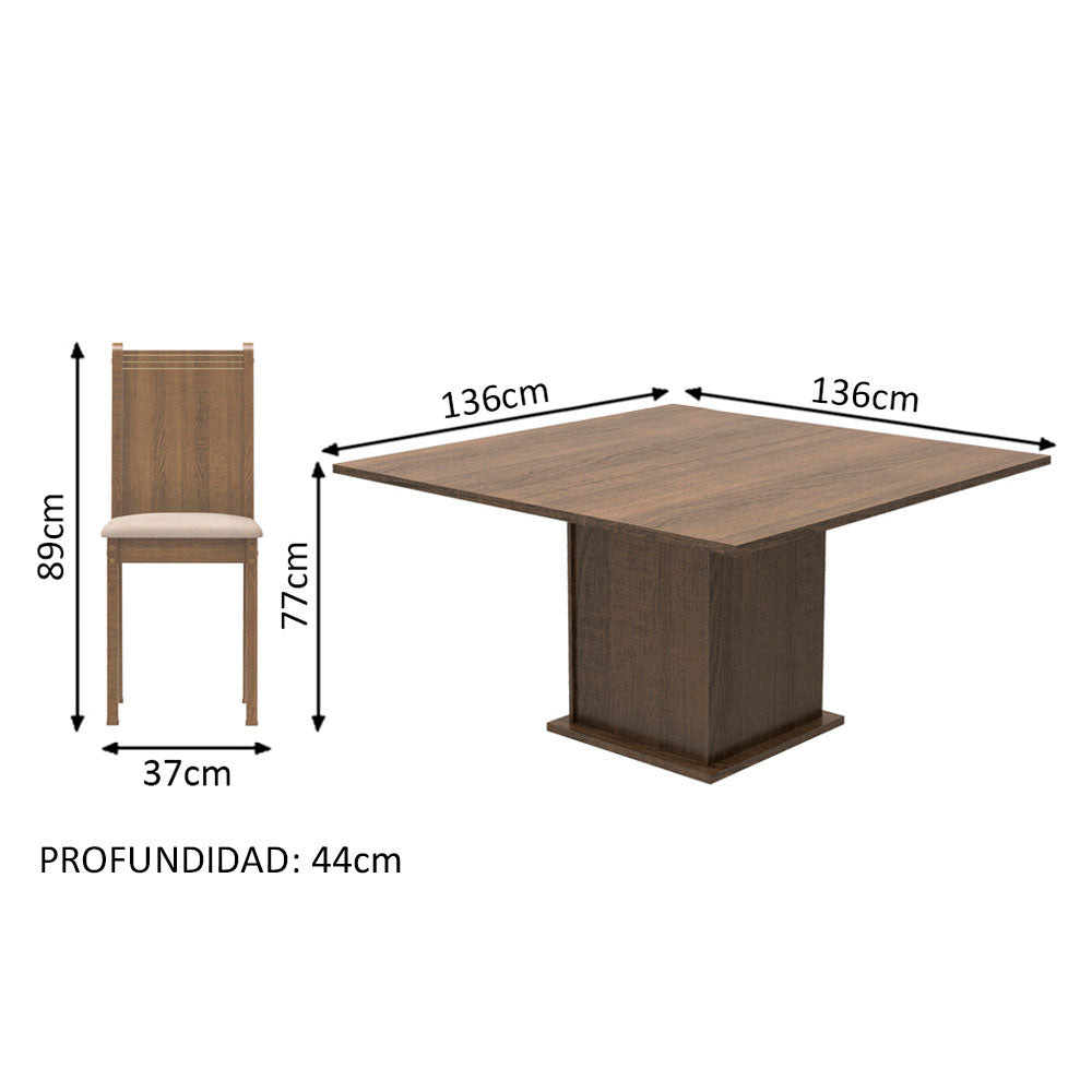 Juego de Comedor Clarice con 8 Sillas
