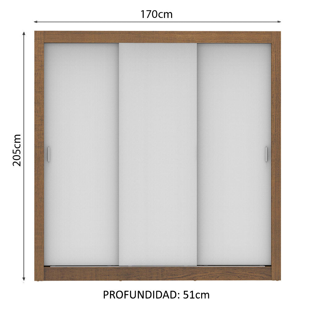 Closet Monaco 3 Puertas Corredizas