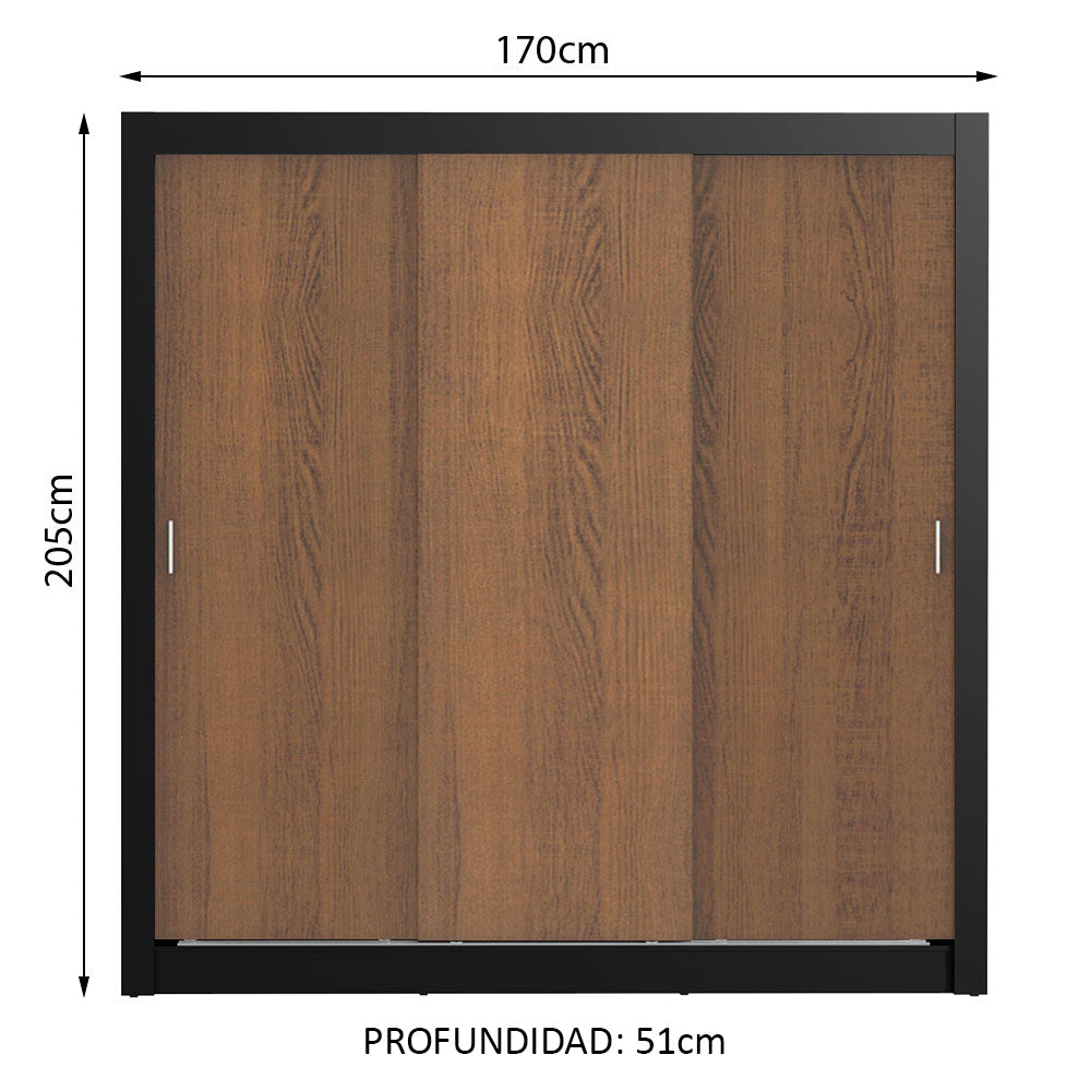 Closet Monaco 3 Puertas Corredizas