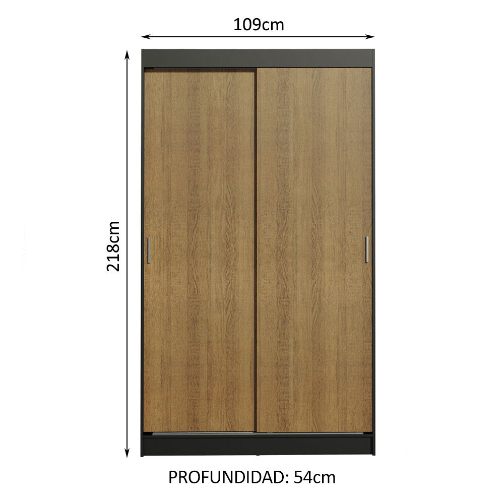 Closet Tokio 2 Puertas Corredizas 2 Cajones