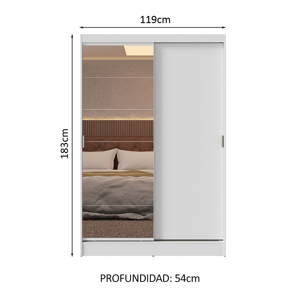 Closet Max 2 Puertas Corredizas 1 Espejo