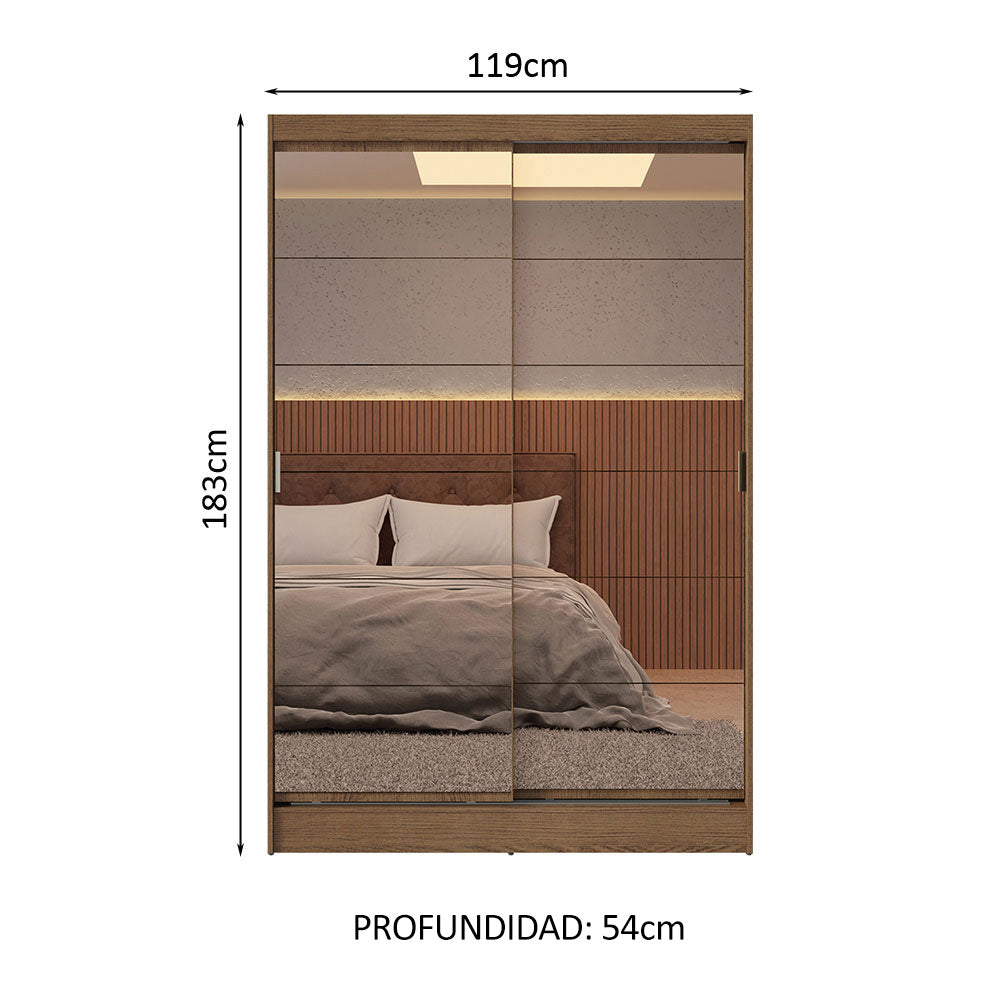 Closet Max 2 Puertas Corredizas con Espejos