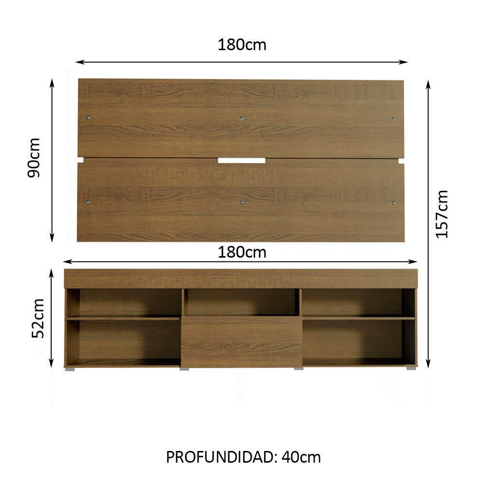 Centro de Entretenimiento para TV Miami Mesa y Panel Hasta 65 Pulgadas