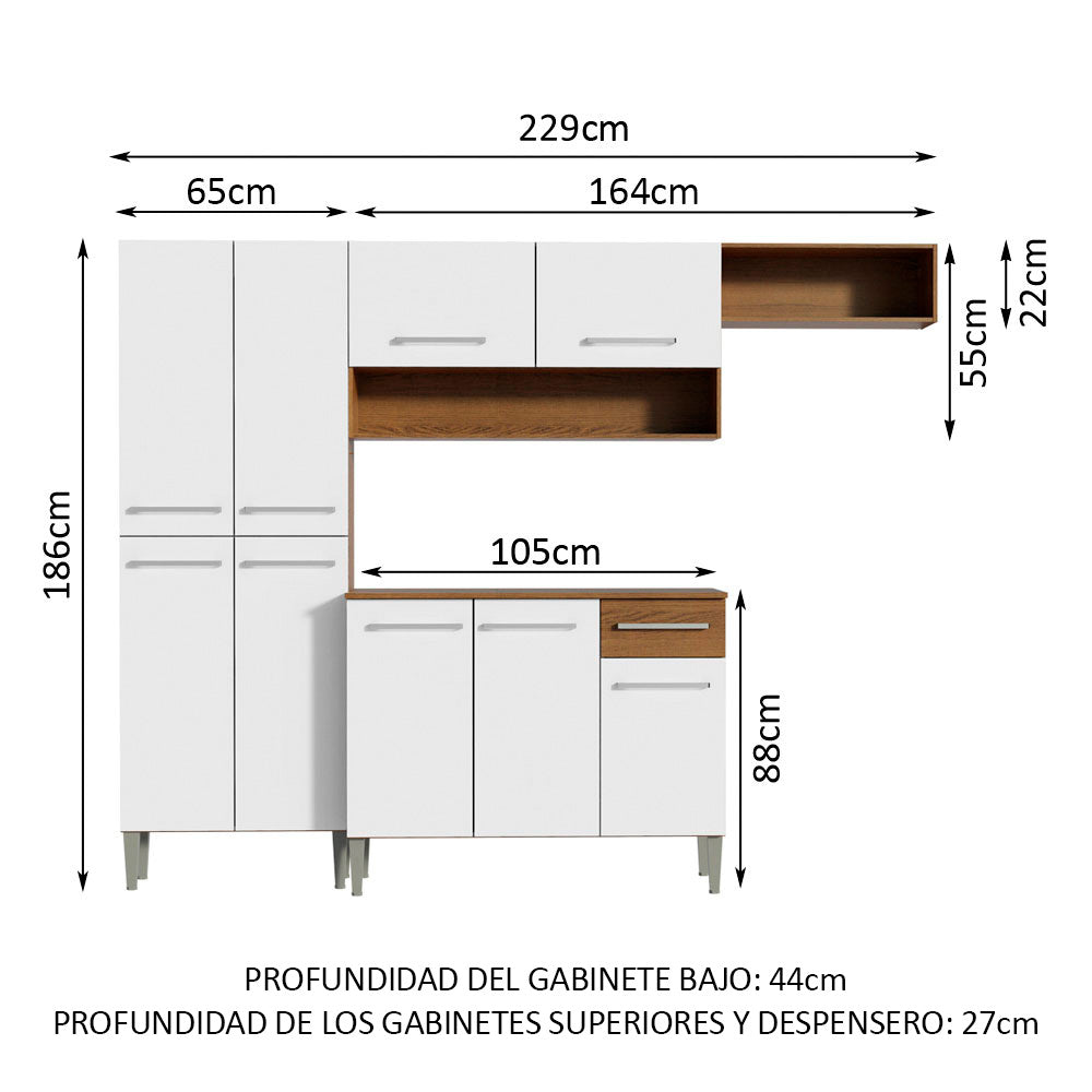 Cocina Integral Emilly Top 2.30 Metros