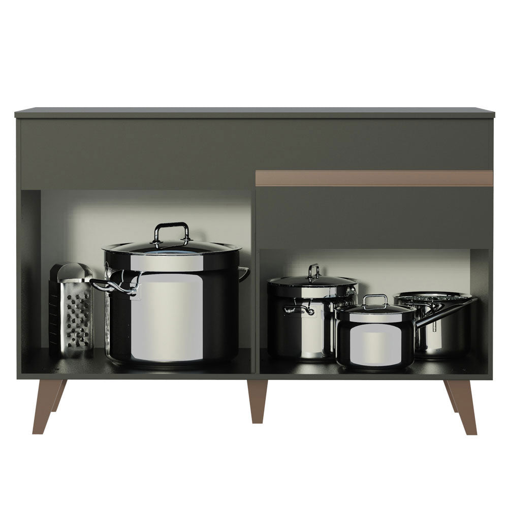 Mueble de Cocina Bajo Reims 1.20 m 2 Puertas 1 Cajón con Encimera