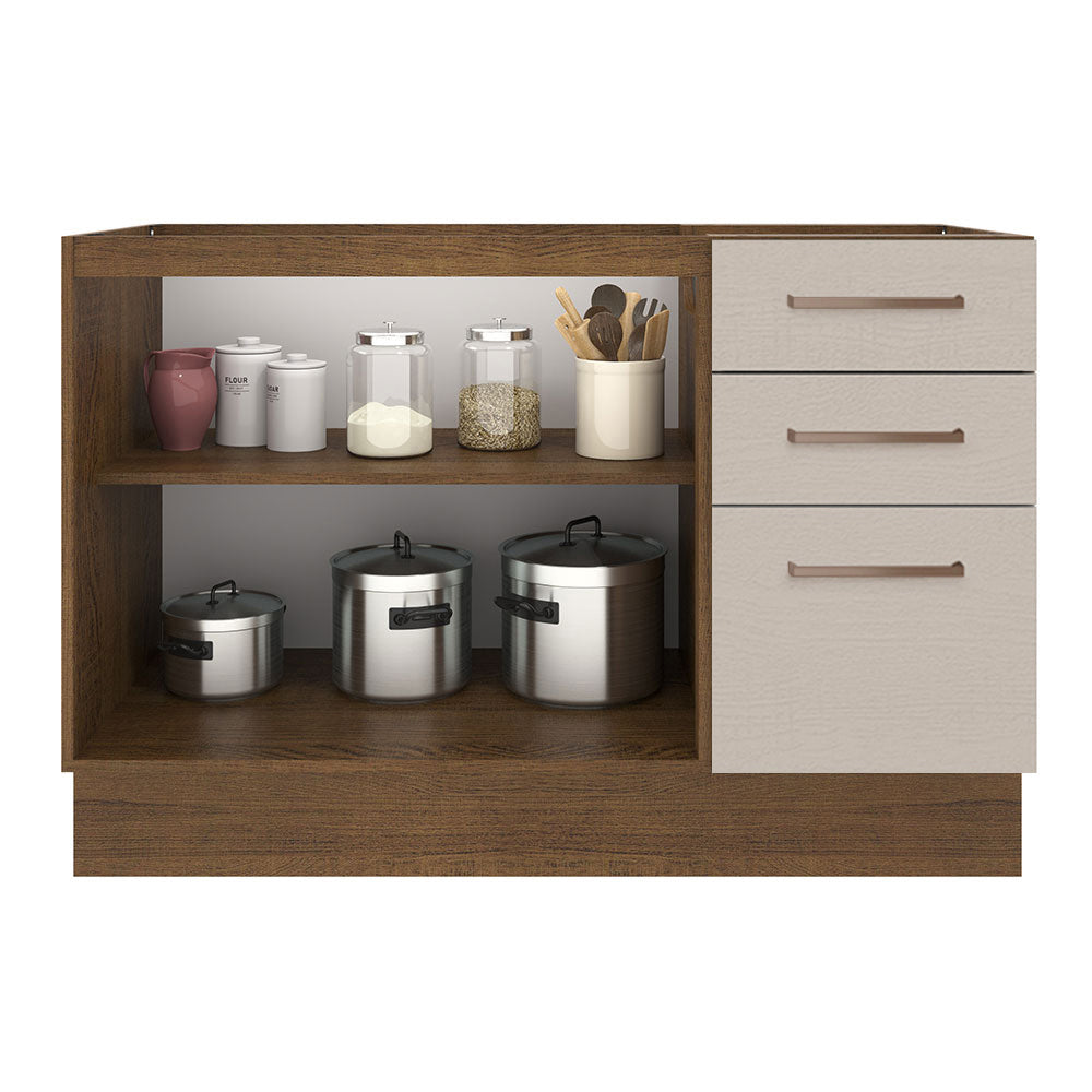 Mueble de Cocina Bajo Agata 1.20 m 2 Puertas 3 Cajones