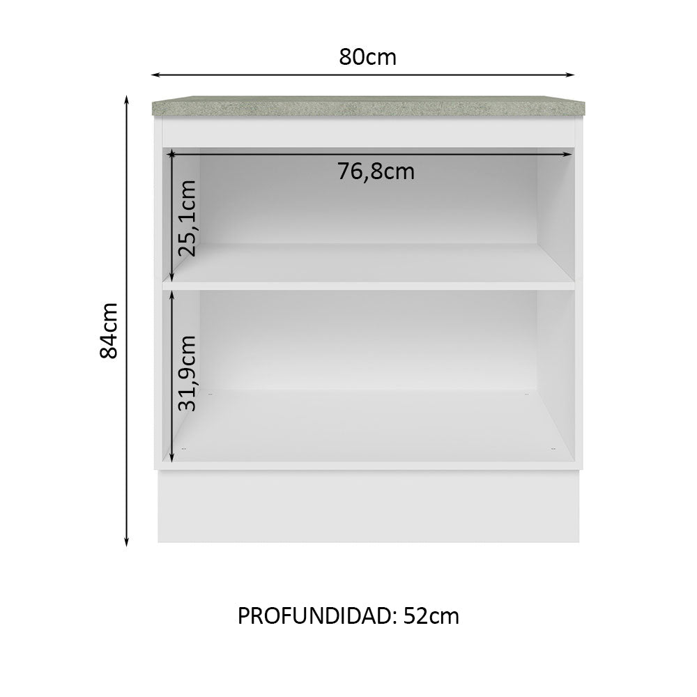 Mueble de Cocina Bajo Glamy 80 cm 2 Puertas