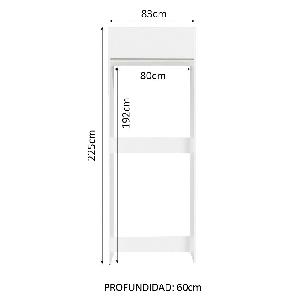 Mueble de Cocina para Nevera Glamy 1 Puerta Abatible