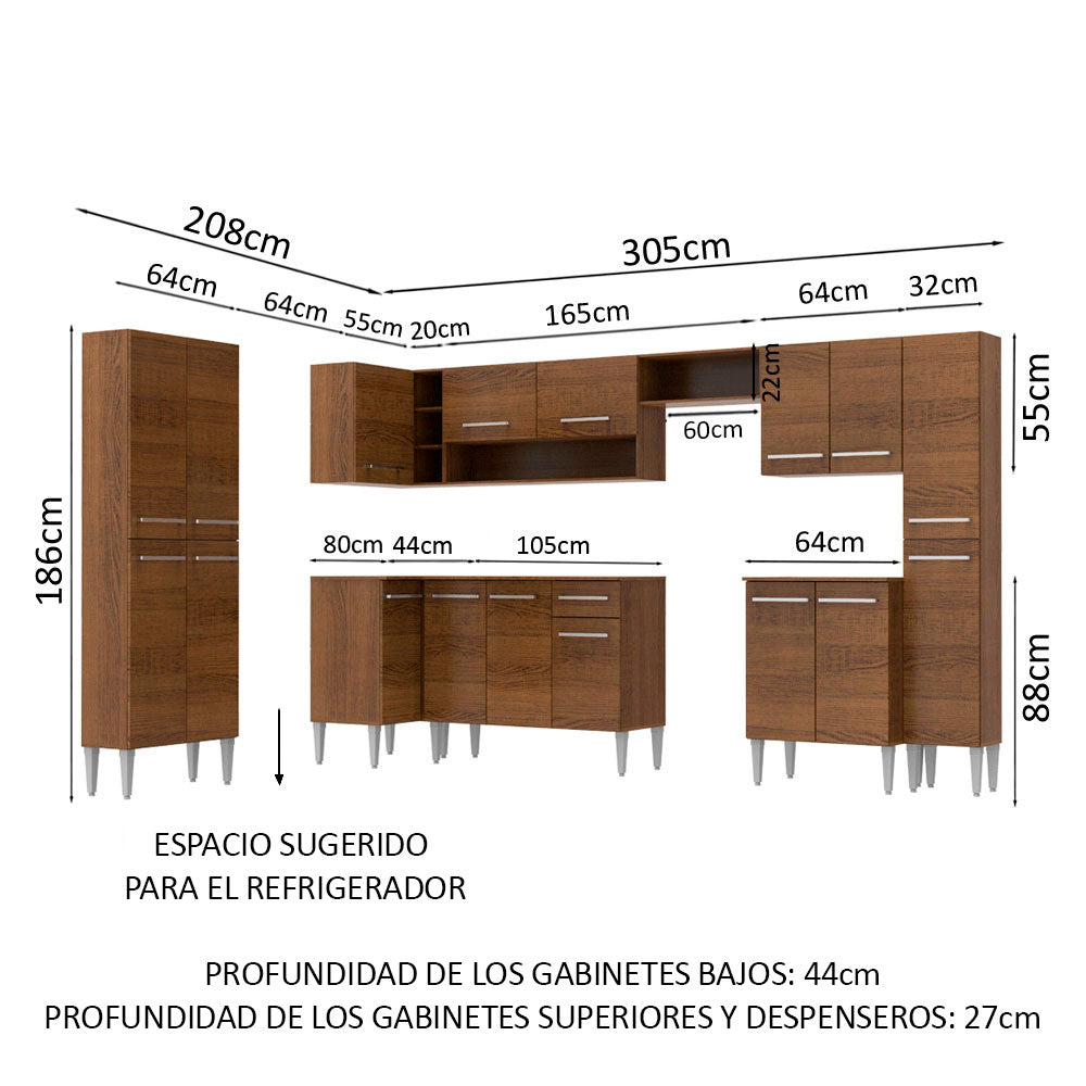 Cocina Integral de Esquina Emilly Live 5.15 m