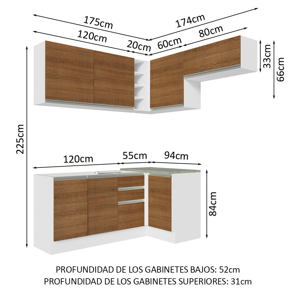 Cocina Integral de Esquina Glamy 3.50 m 07