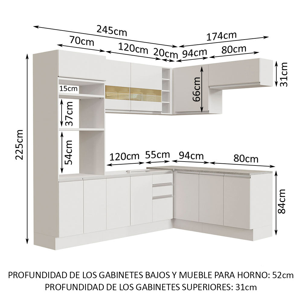 Cocina Integral de Esquina Glamy 4.20 m 01