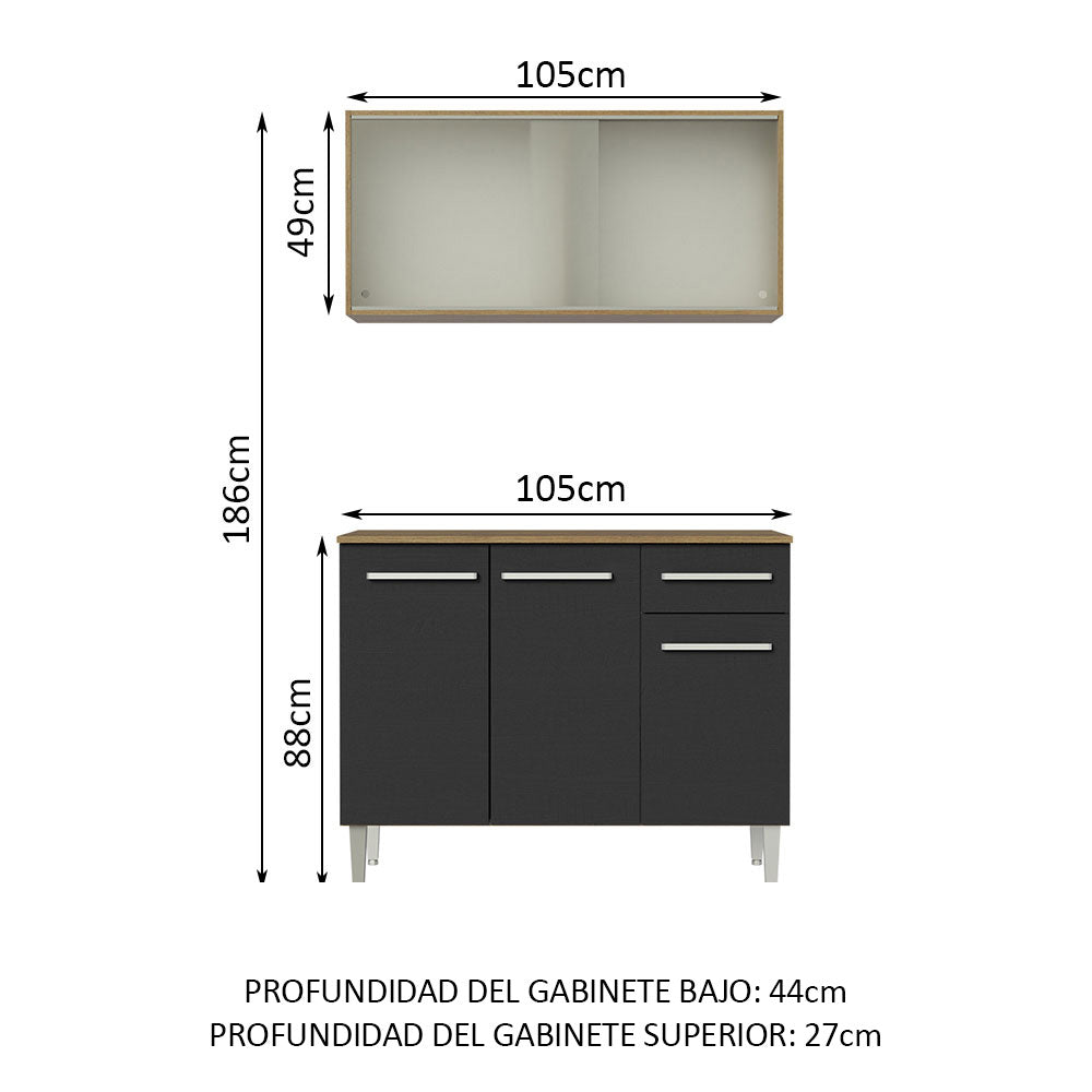 Cocina Integral Compacta Emilly 1.05 Metros