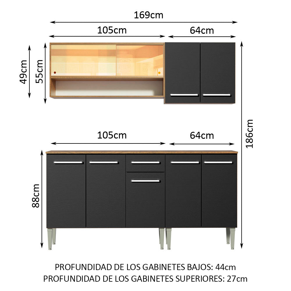 Cocina Integral Emilly Dance 1.70 Metros 07