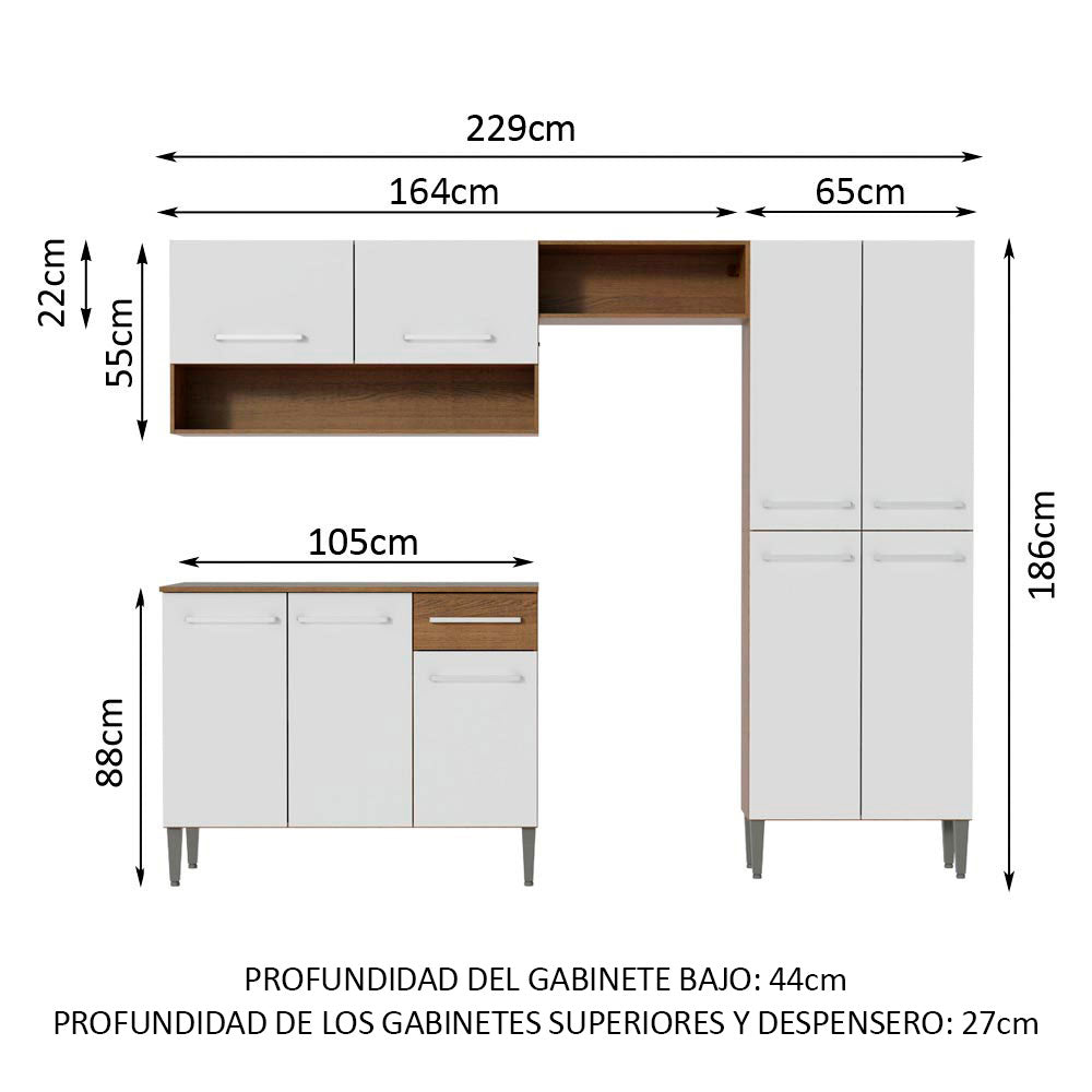 Cocina Integral Emilly Pop 2.30 Metros
