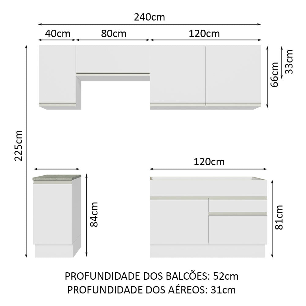 Cocina Integral Glamy 2.40 Metros 07