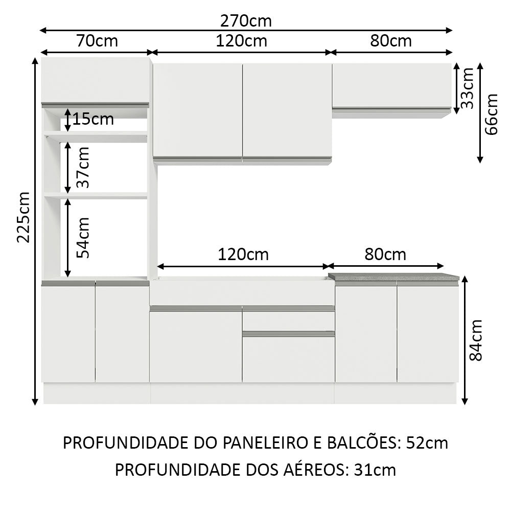 Cocina Integral Glamy 2.70 Metros 13