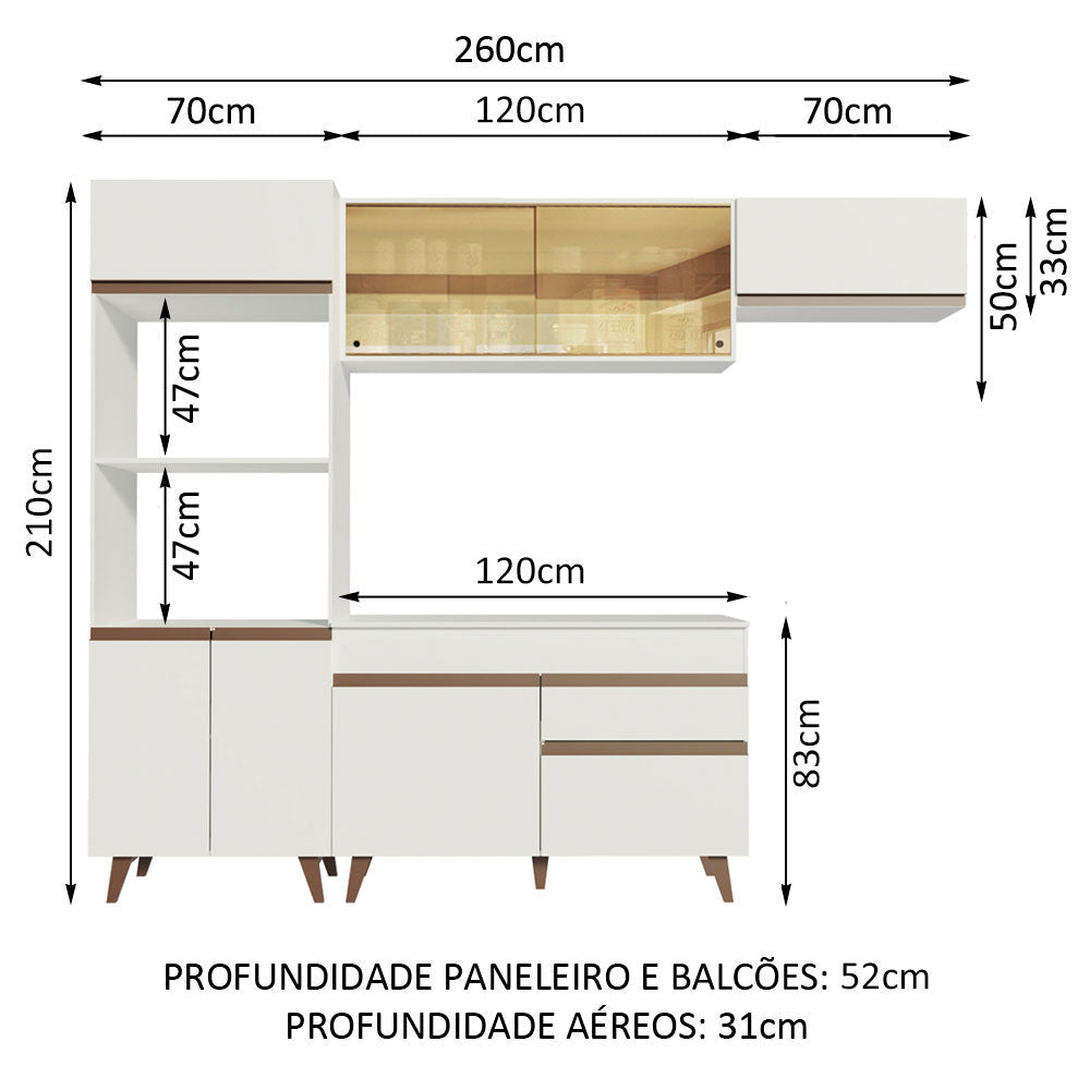 Cocina Integral Reims 2.60 m con Encimera 01
