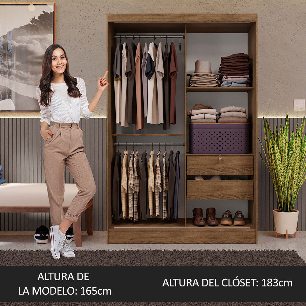 Closet Max 2 Puertas Corredizas con Espejos
