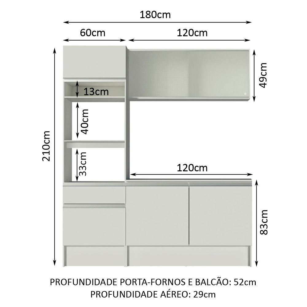 Cocina Integral Topazio 1.80 m con Encimera