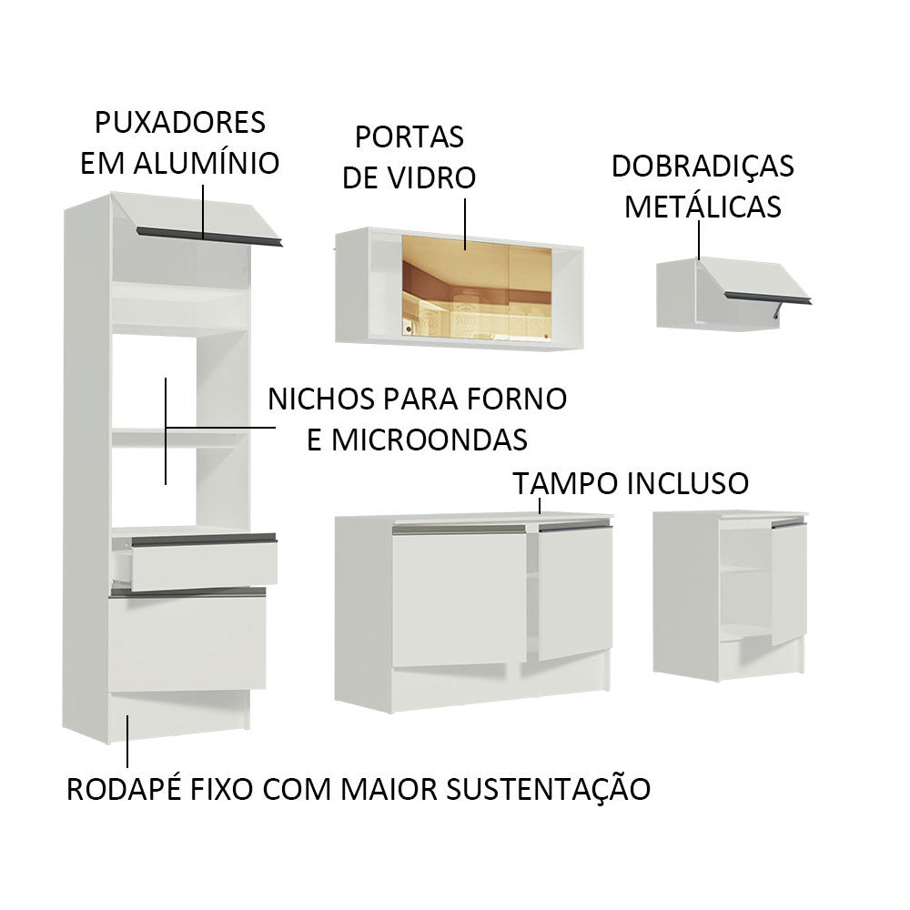 Cocina Integral Diamante 2.40 Metros con Encimera