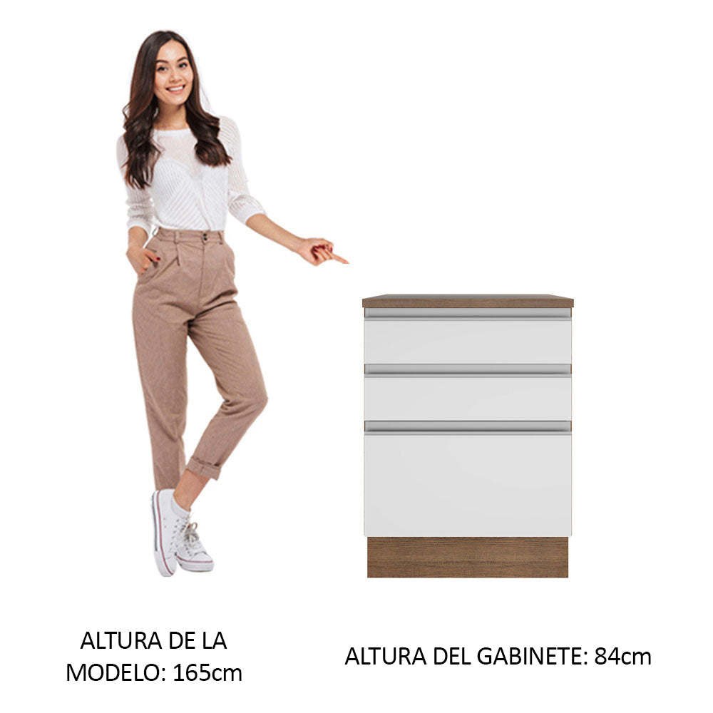 Mueble de Cocina Bajo Glamy 60 cm 3 Cajones