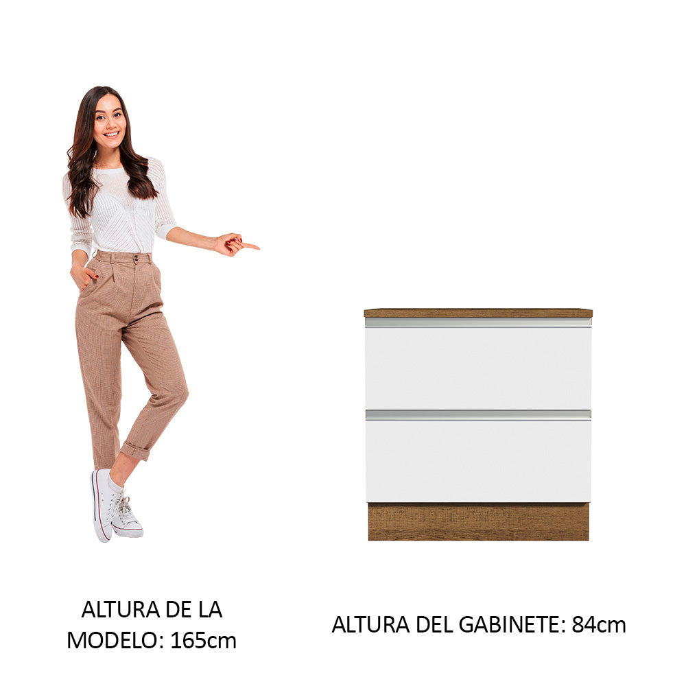 Mueble de Cocina Bajo Glamy 80 cm 2 Cajones