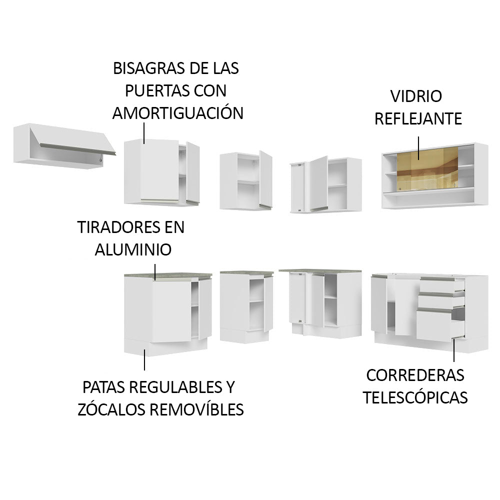 Cocina Integral de Esquina Glamy 4.70 m 01