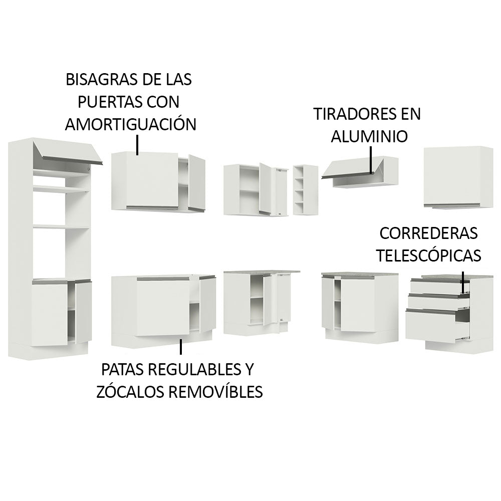 Cocina Integral de Esquina Glamy 4.80 m 01