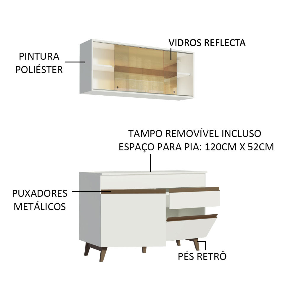 Cocina Integral Reims 1.20 m con Encimera 01