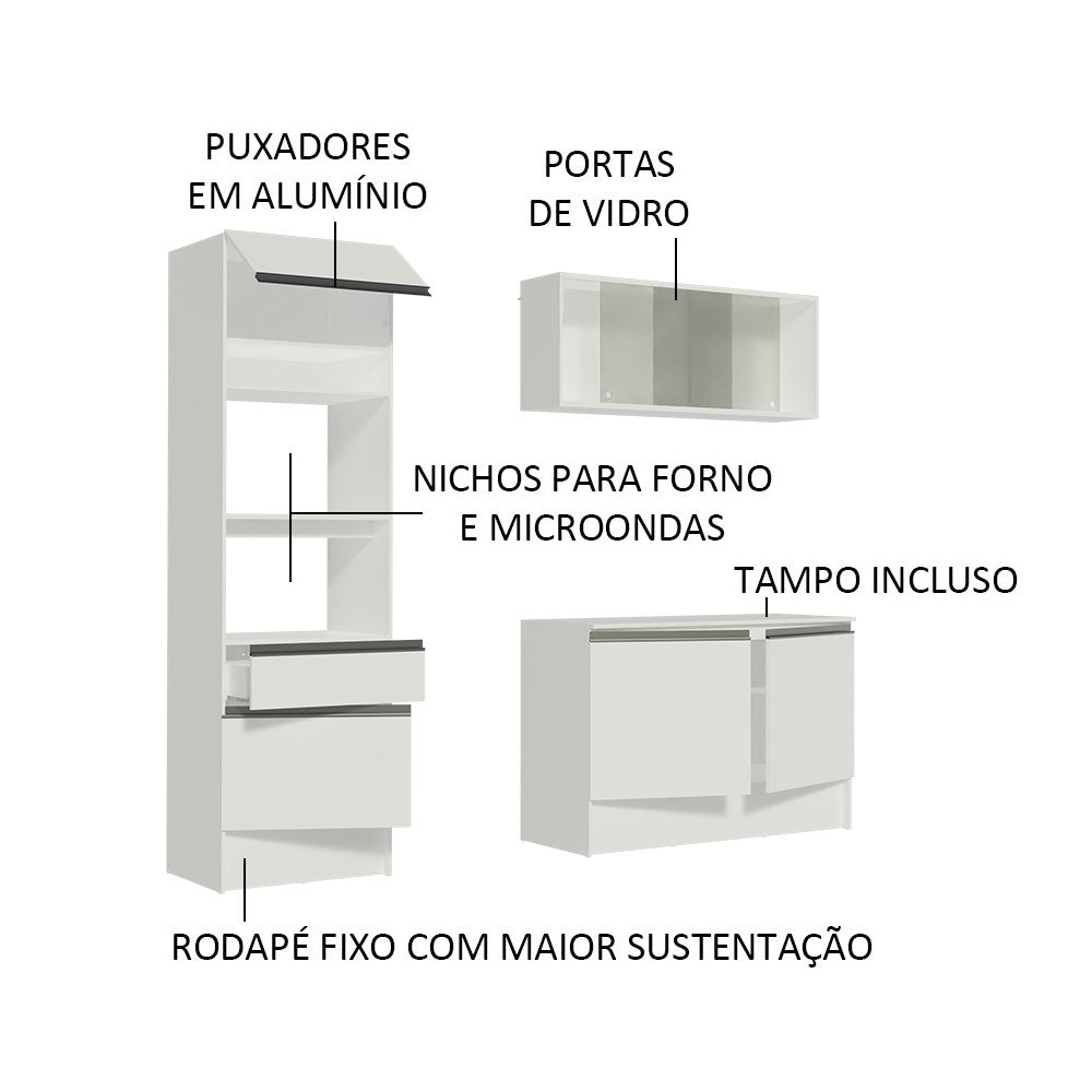 Cocina Integral Topazio Pop 1.80 m con Encimera