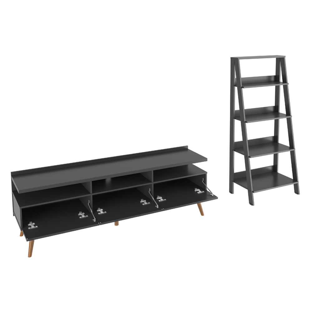 Centro de Entretenimiento para TV Londres + Mueble Estante Librero